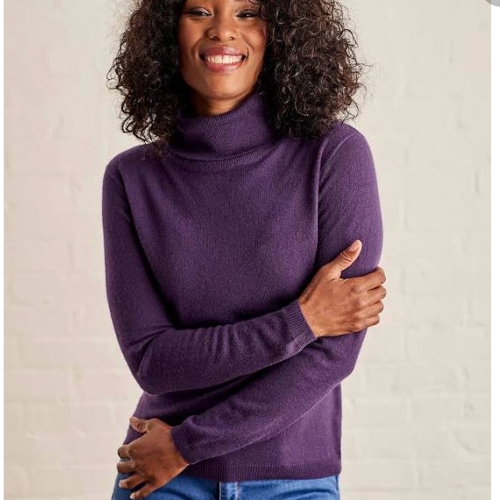Ann Taylor Loft Cashmere/Wool Turtleneck Sweater